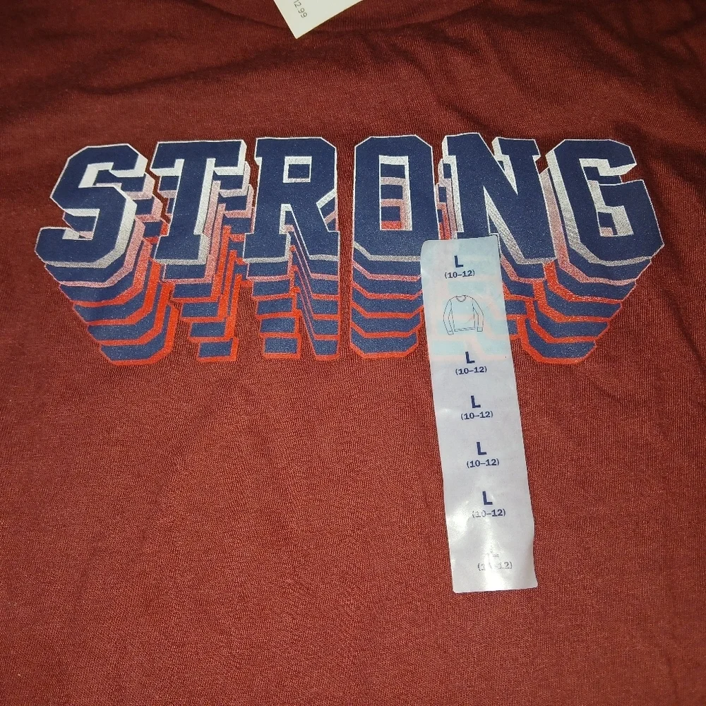 Old Navy Boys Size Large Long Sleeve Graphic Tea Size 10-12 - Picture 2 of 3